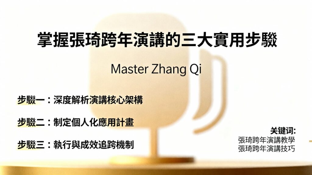 掌握張琦跨年演講三大實用步驟：商業啟發轉化實戰指南