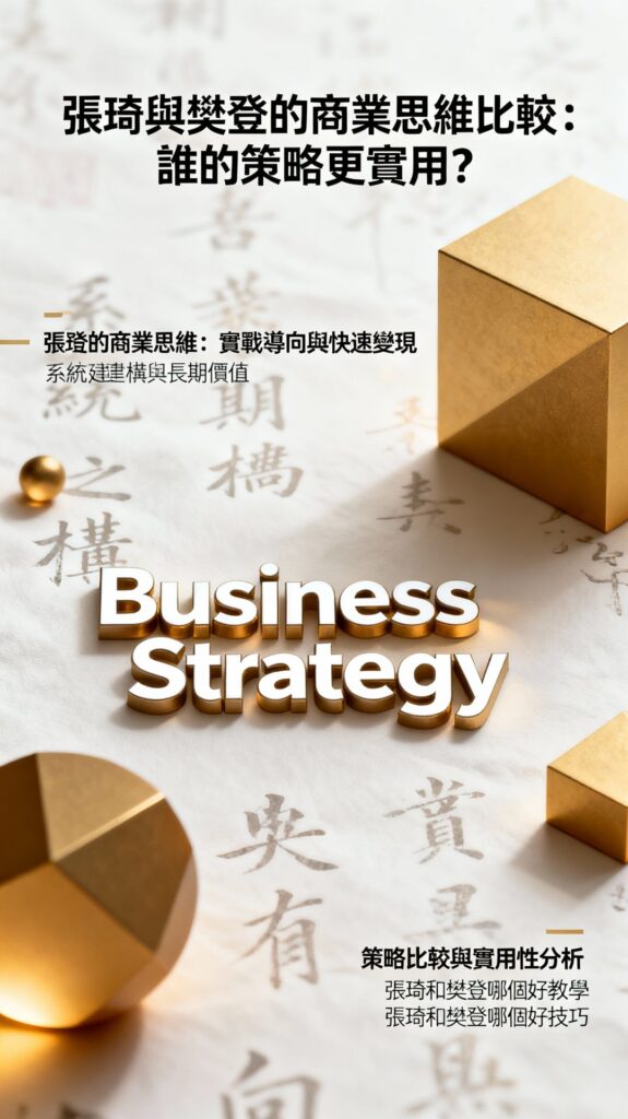 張琦和樊登哪個好？商業思維比較：實戰vs系統閱讀策略分析