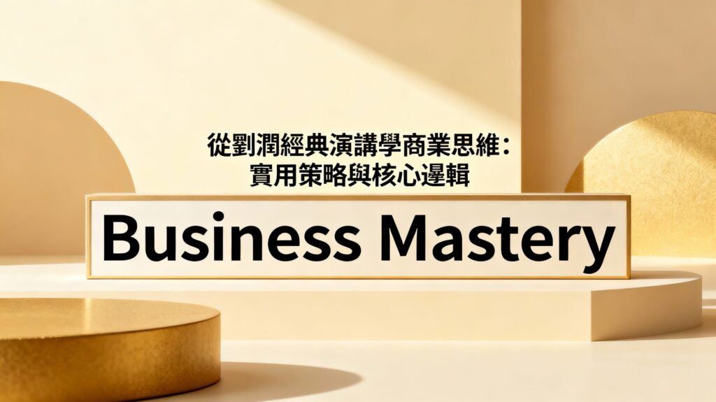劉潤經典演講解析：商業思維、底層邏輯與實用策略全攻略