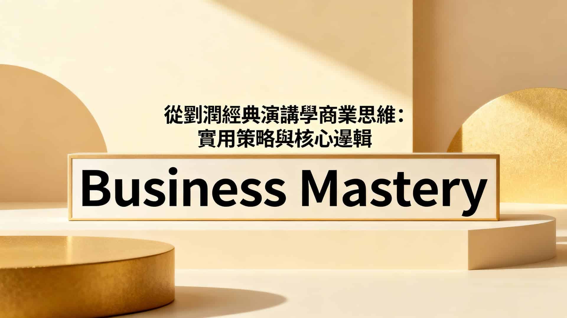 劉潤經典演講解析：商業思維、底層邏輯與實用策略全攻略