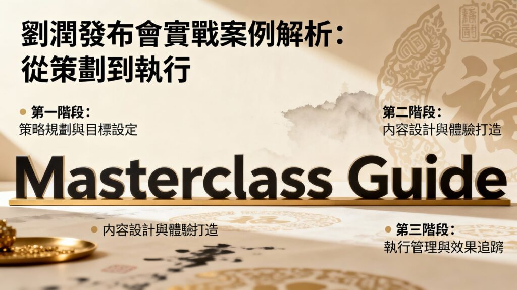 劉潤發布會實戰解析：從策劃到執行的完整藍圖與關鍵步驟